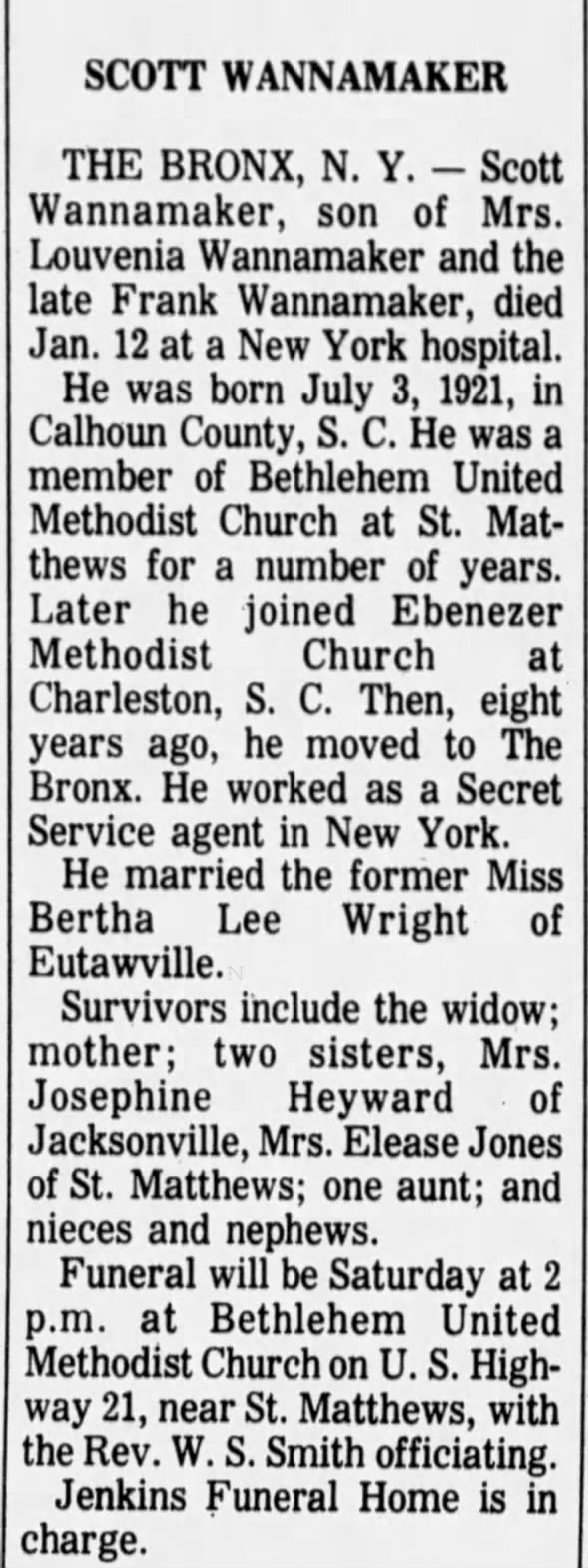 Obituary for SCOTT WANNAMAKER